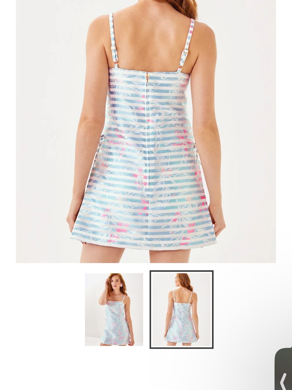 Lilly Pulitzer Blue & Pink Striped Tropical-Print Sundress